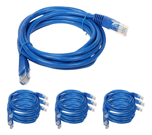 Kit 10 Cabo De Internet Cat6 Rj45 Ethernet 10/1000 1 Metro