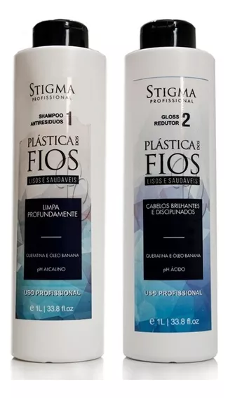 Escova Progressiva Plastica Dos Fios Stigma Com 2 Produtos