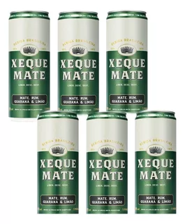 12 Latas Xeque Mate Bebida Mate Rum Guaraná Limão Novo