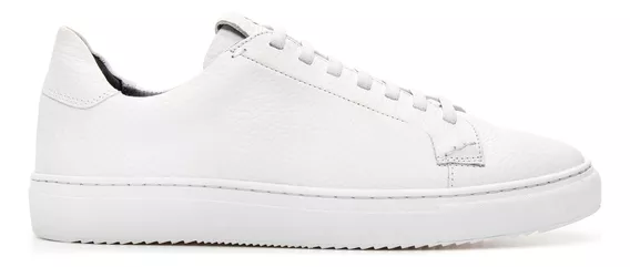 Tênis Sneaker Masculino Casual Couro Conforto Branco Savelli