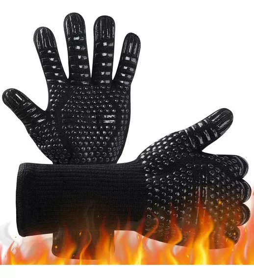 2 Guantes De Barbacoa Cocina Horno Hornear Resistentes Calo