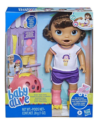 Boneca Baby Alive Aprendendo A Andar De Patins Morena Hasbro