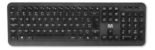 Teclado Sem Fio Teclas Côncavas 2.4ghz Usb Multilaser Tc297 Cor de teclado Preto