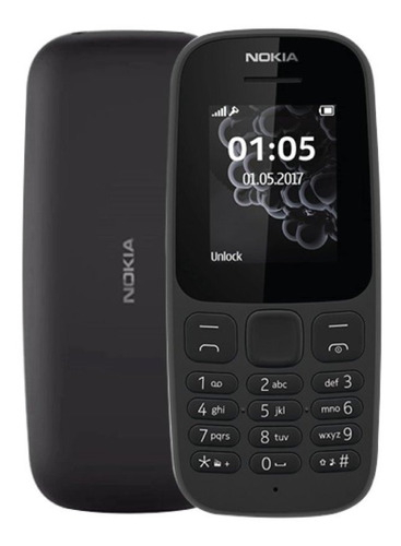 Nokia Celular Nokia 105 RM1034 Dual Tela 1.8 Rádio FM  Preto