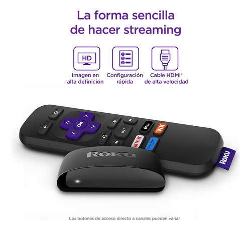 Roku Express Mod 3960 Negro Dispositivo De Streaming Hd