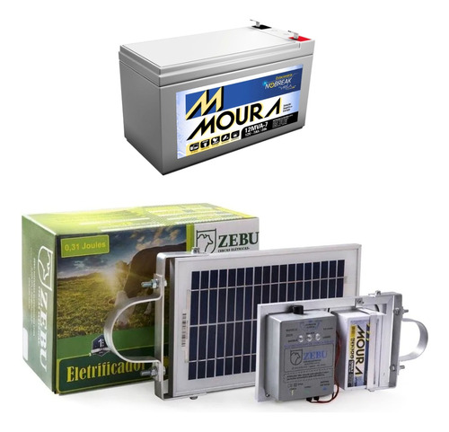 Cerca Elétrica Rural Eletrificador Solar 35km Zs20bi C/bat