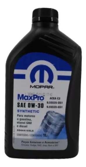 Óleo Motor Mopar Maxpro Sintético 0w30