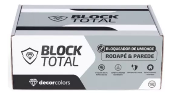  Decor Colors Block Total Impermeabilizante Caixa 12kg Acabamento Fosco Cor Branco