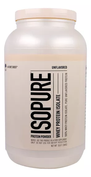 Proteina Isopure Whey Protein Isolate Unflavored 3 Lbs Sabor Sin sabor