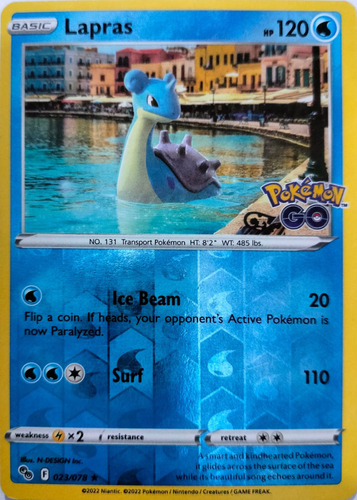 Pokémon Tcg Lapras 023/078 Reverse