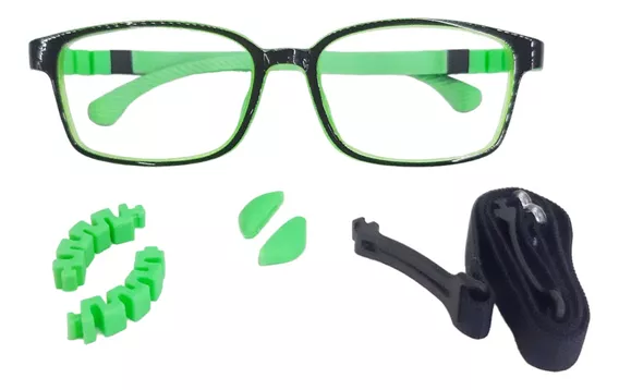 Lentes Infantil Super Flex + Accesorios Calidad Graduable 09