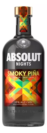 Vodka Absolut Nights Smoky Piña Suecia 700ml