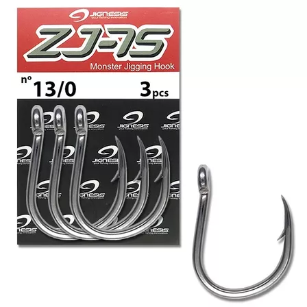 Anzol P/ Suporte Hook Jignesis 13/0 3 Anzóis Pesca Aço Inox