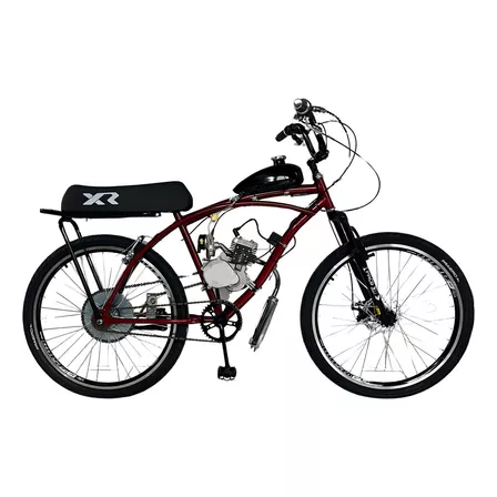 DESMONTADA Bicicleta Bike Motorizada Banco Xr + Kit Motor 80cc Moskito Cor Vermelha Tamanho Do Quadro 17