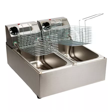 Fritadeira Industrial Gg Inox 6 L Aço Inoxidável 2 Cubas