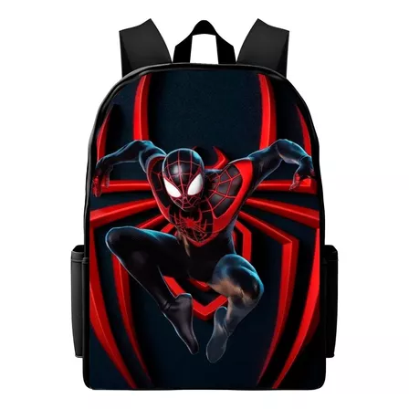 Mochila escolar Stampart Infantil Homem Aranha cor preto  design lisa 45L