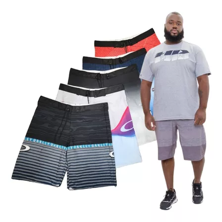 Kit 3 Bermuda Plus-size Tamanho Grande G1,g2,g3,g4 Surf