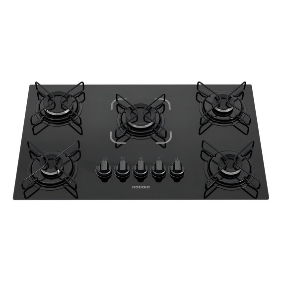 Cooktop 5 Bocas Itatiaia Essencial Preto Bivolt 127V/220V