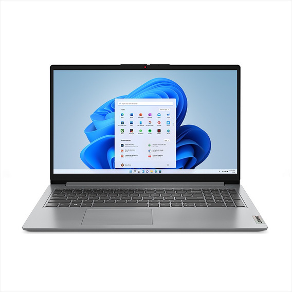 Notebook Lenovo Ideapad 1i Intel Core I5 - 1235U, 8GB RAM, 512GB SSD, Windows 11 Home, Tela 15,6'' HD - 82VY000QBR