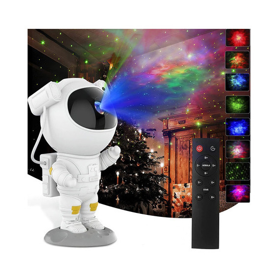 Projetor Night Light Astronauta Galaxy Starry Sky Star Light Cor da cúpula Branco Cor da estrutura Branco 110V/220V