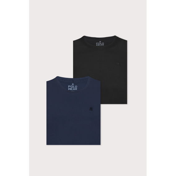 Kit 2 Camisetas Masculinas Básicas Polo Wear Sortido