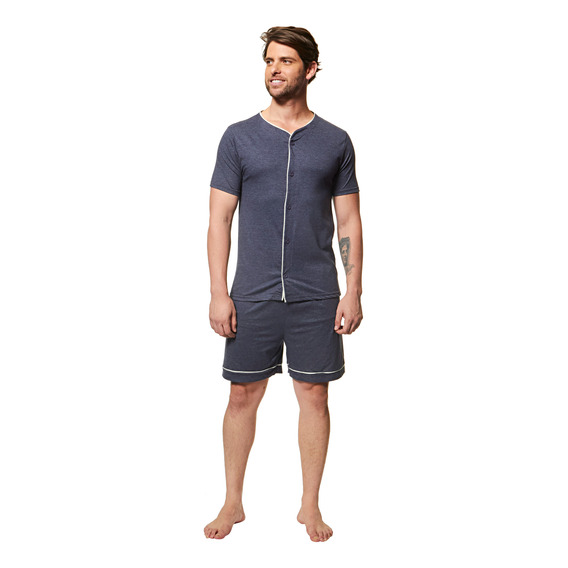 Pijama Masculino Abotoado C. Vivo Lupo