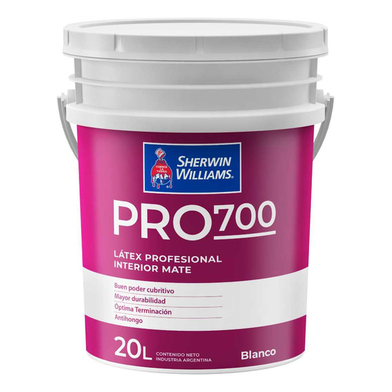 Sherwin Williams Profesional Pro700 Látex blanco 20L 1 unidad