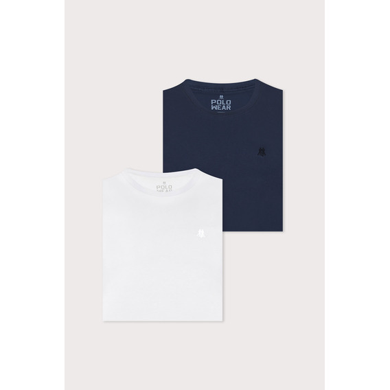 Kit 2 Camisetas Masculinas 100% Algodão Polo Wear Sortido