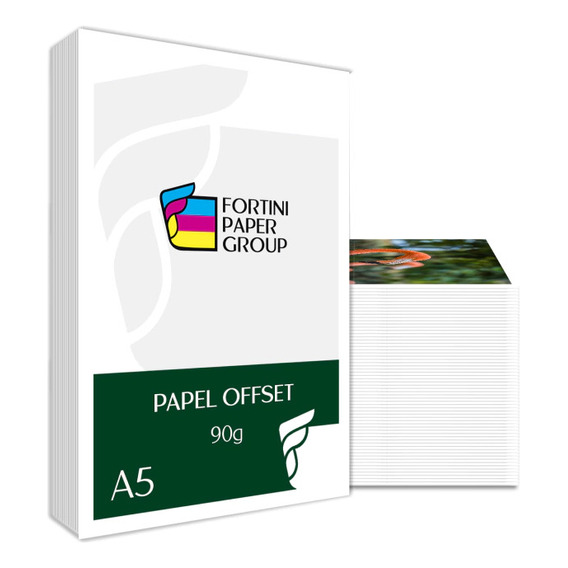 Papel Offset 90g 1000 Folhas A5 Branco Sulfite 210x148mm