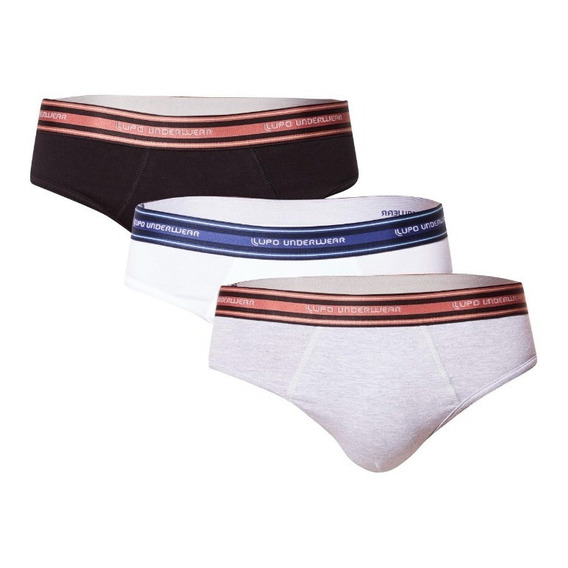 Kit Com 10 Cuecas Am Slip Lupo Underwear - Oferta