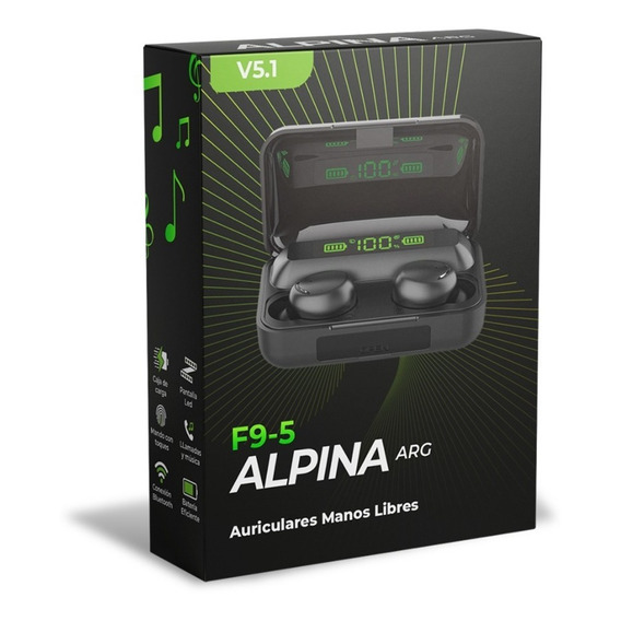 Auriculares F95  In-ear Inalámbricos Alpina Powerbank  