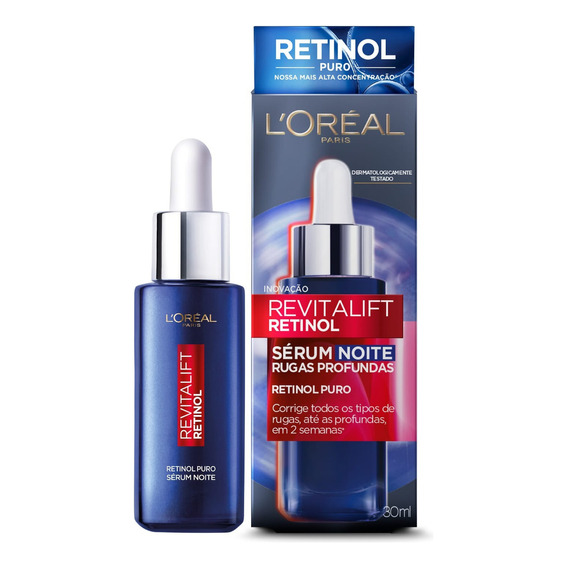 Sérum Antirrugas Revitalift Retinol Noite 30ml L'oréal Paris Todo tipo de pele