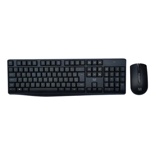 Kit Teclado E Mouse Sem Fio 2.4ghz Multimidia Usb Multilaser Cor do mouse Preto Cor do teclado Preto