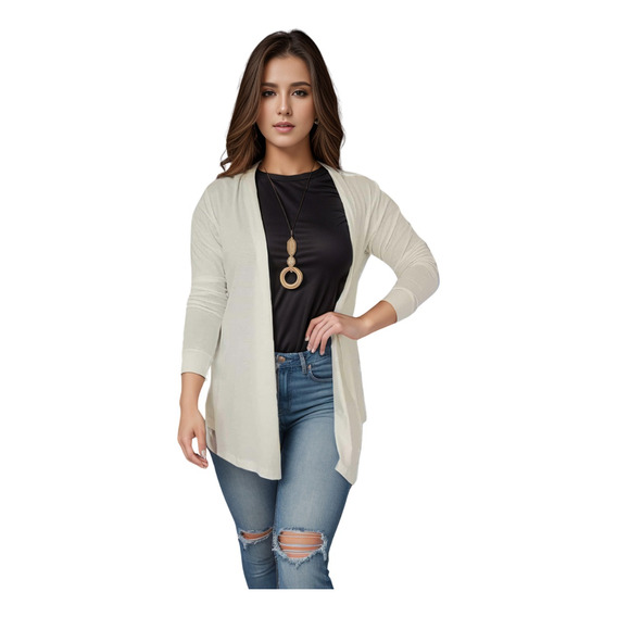 Cardigan Casaquinho Manga Longa Kimono Casaco Feminino