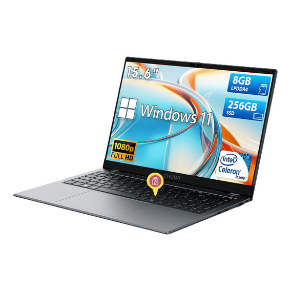 Laptop Chuwi HeroBook Pro herobook plus space gray 15.6" Intel Celeron N4020 8GB de RAM 256GB SSD Intel UHD Graphics 600 1920x1080px Windows 11 Home PC