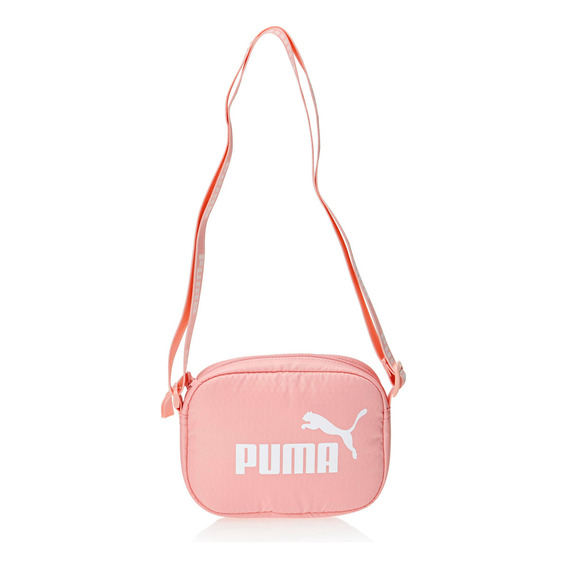 Bolsa Feminina Core Base Cross Body Bag Puma Cor Peach Smoothie-Dark Jasper Desenho do tecido Liso