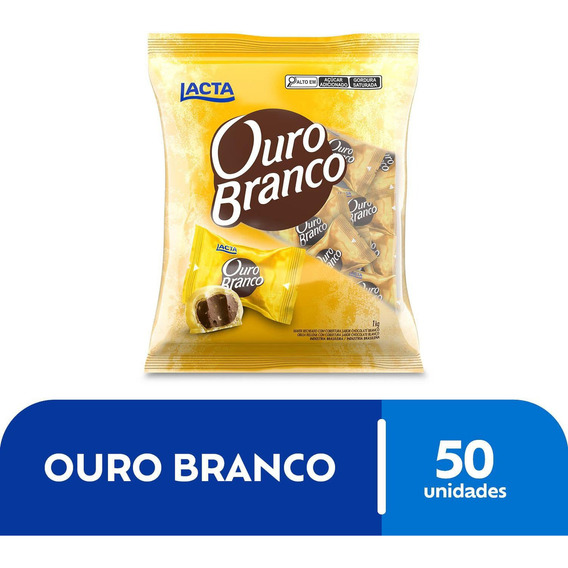 Bombom ouro branco pacote 1kg