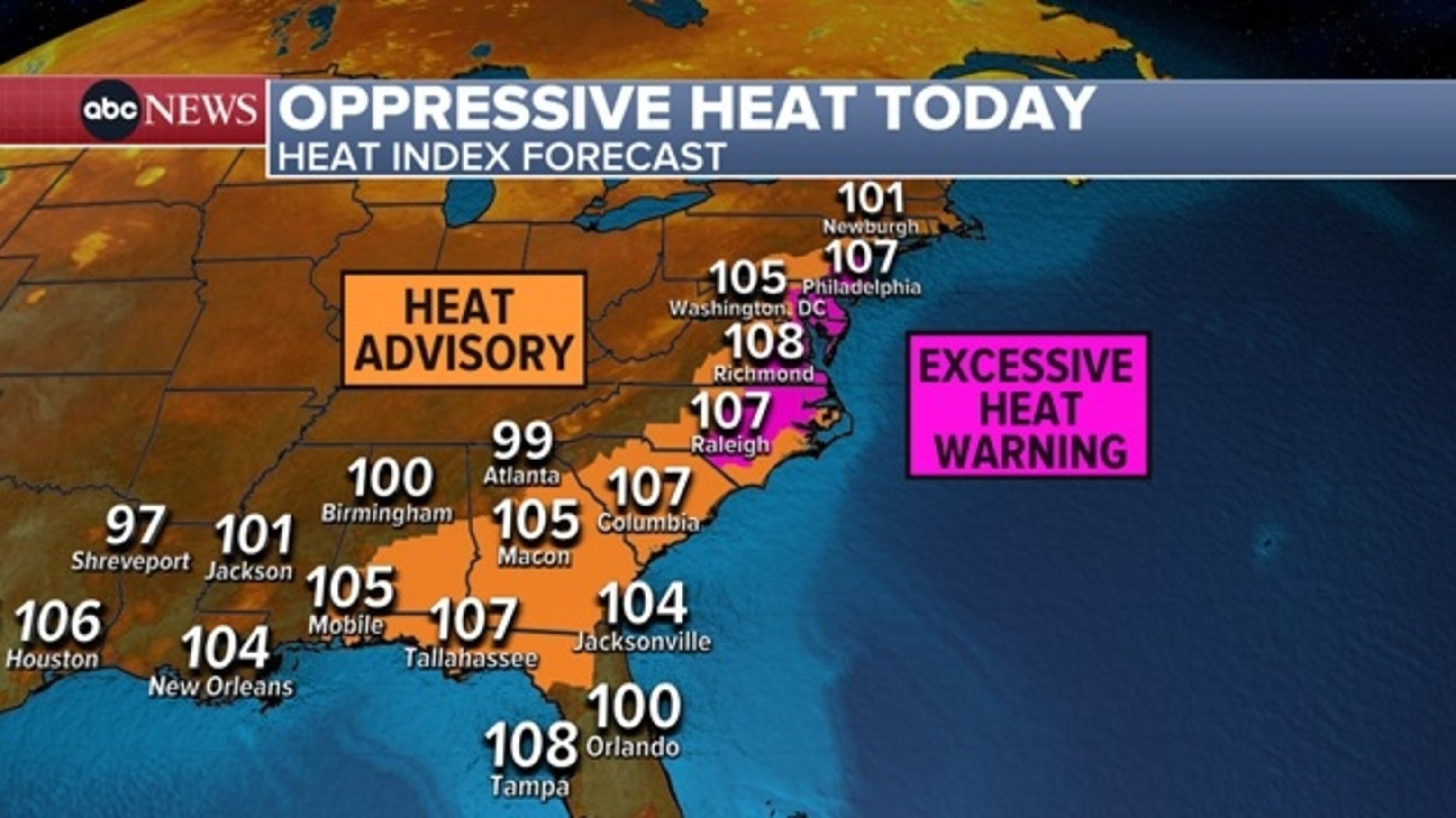 PHOTO: Oppressive heat map