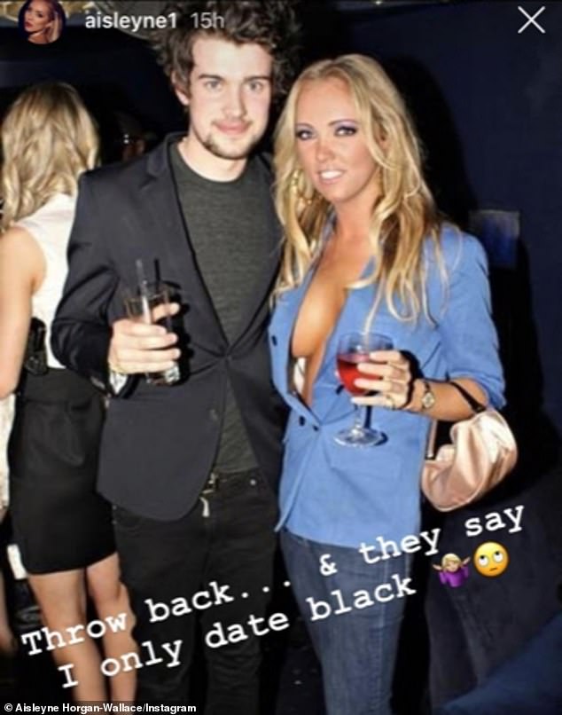 Dreamy: Aisleyne Horgan-Wallace shared a picture of herself and former flame Jack Whitehall from eight years ago... days after he was seen passionately kissing Kate Beckinsale