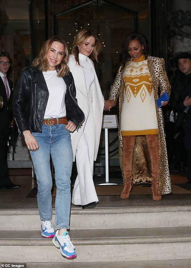 Stepping out:  Mel C, Geri and Mel B were pictured earlier in the morning