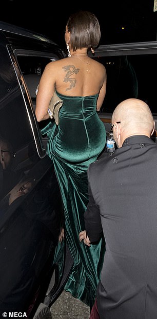 Peachy! Mel B was able to show off her pert posterior in the ensemble