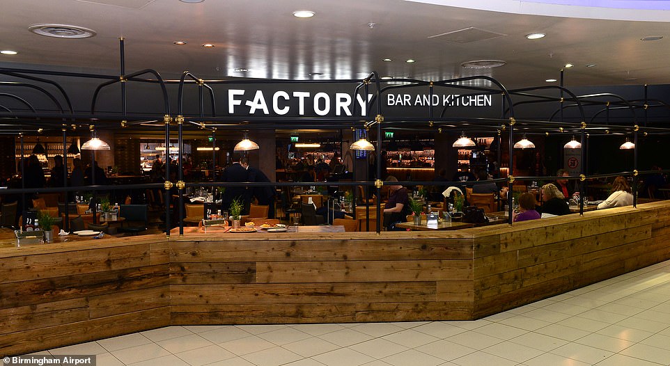 For non-meat eating travellers, the Factory Bar And Kitchen has 10 vegetarian sit-down meals on its menu and is exclusive to Birmingham Airport