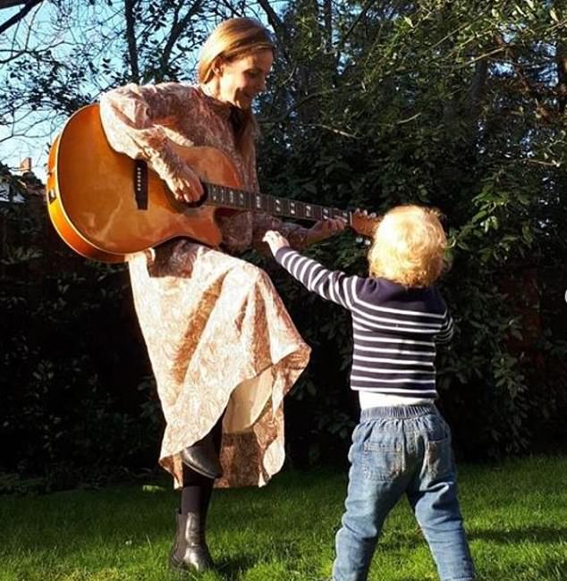 Her son Monty, born when she was 44, is regarded as a great blessing and she likes to serenade him on the guitar while dressed in flowing florals