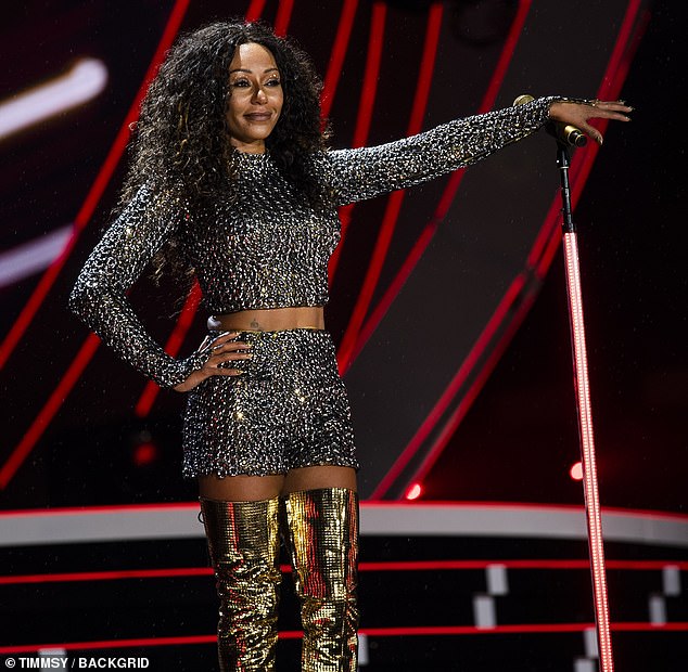 Prenup: Spice Girls fans went wild when Mel B (pictured on Thursday) gave word of advice to two men who got engaged onstage in Manchester