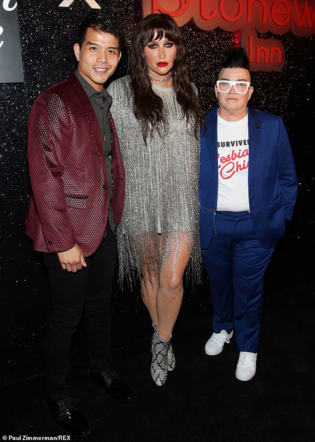 Fabulous friends: [L-R] Telly Leung, Kesha and Lea DeLaria