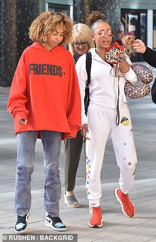 Afterwards: Mel B was seen with her family following her appearance on the show