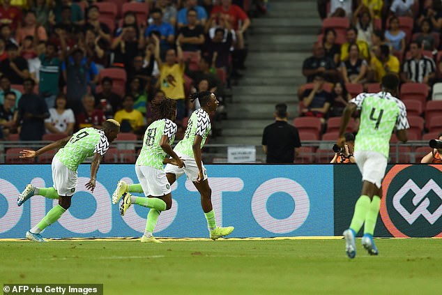 Aribo burst away to celebrate with supporters and team-mates trailed in his wake