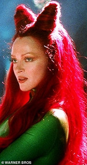 Going green: Mel emulated Uma Thurman's Poison Ivy from Batman & Robin