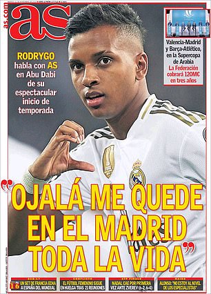 Rodrygo spoke to AS and says he wants to stay at Real Madrid 'for good'