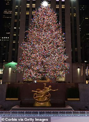 The Christmas tree at Rockefeller Center